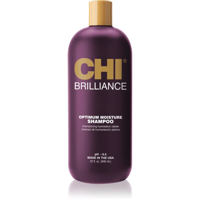 CHI Brilliance Optimum Moisture Shampoo hidratáló sampon a fénylő és selymes hajért 355 ml