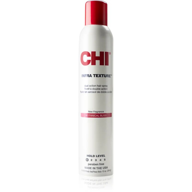CHI Infra Botanical Bliss Texture Hair Spray haj spray a hajformázáshoz melyhez magas hőfokot használunk 284 g