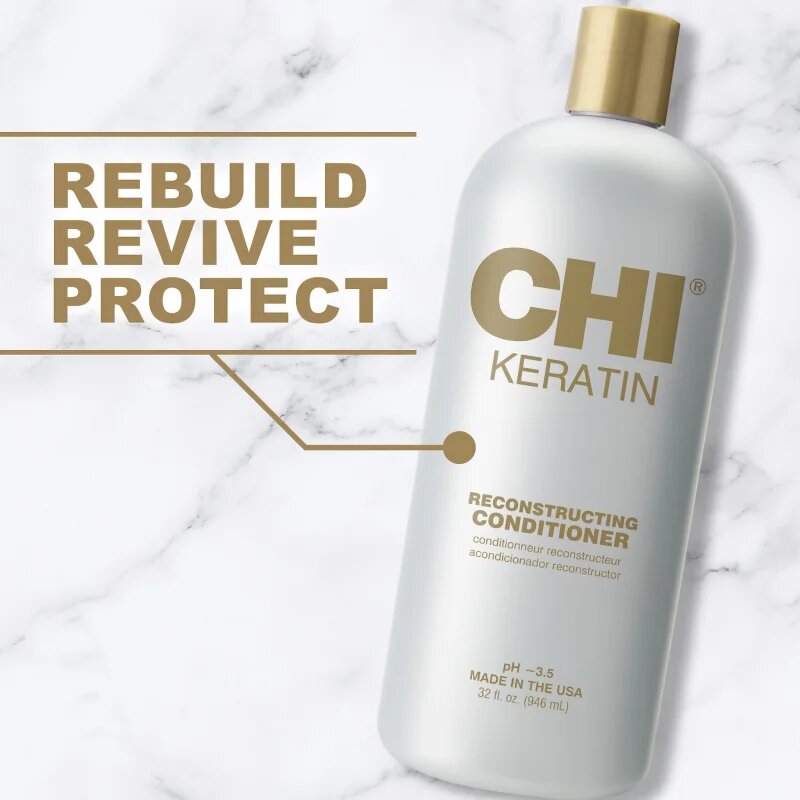 CHI Keratin keratinos kondicionáló száraz és rakoncátlan hajra 946 ml