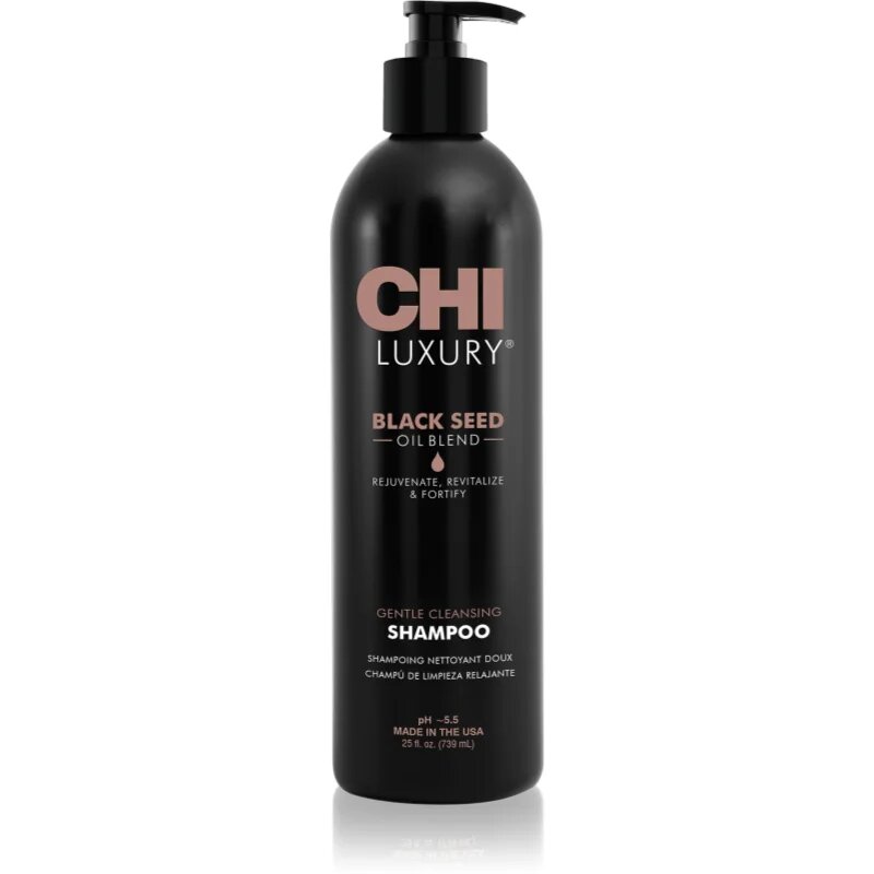 CHI Luxury Black Seed Oil Gentle Cleansing Shampoo finom állagú tisztító sampon 739 ml