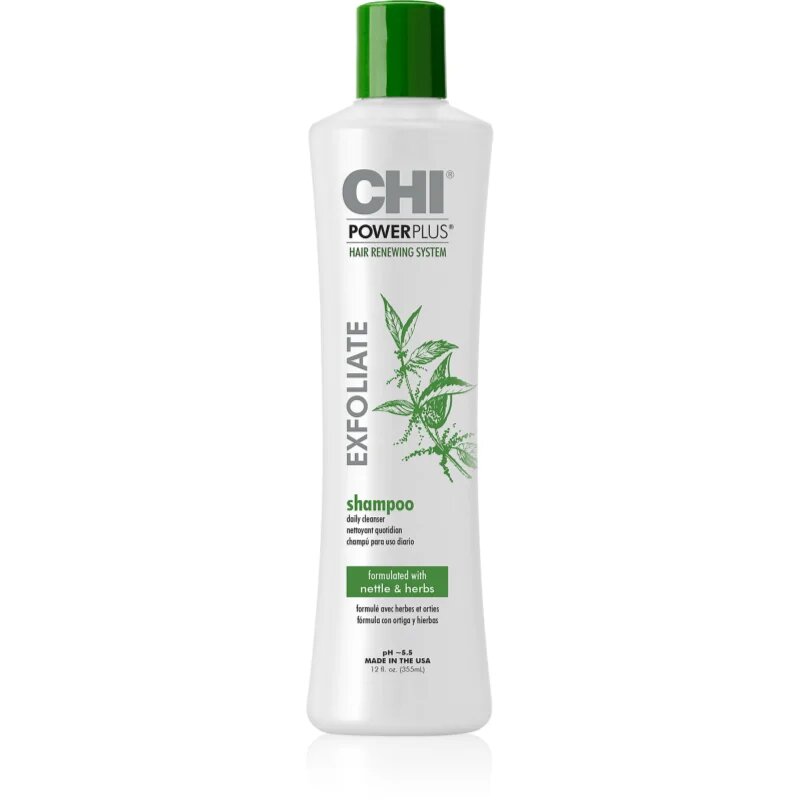 CHI Power Plus Exfoliate Shampoo hámlasztó sampon a fej bőrsejtjeinek megújítására 355 ml
