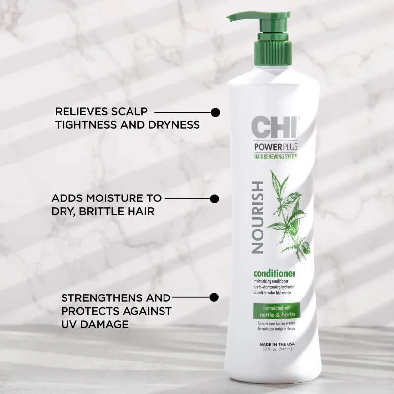 CHI Power Plus Nourish Conditioner tápláló kondícionáló a fej bőrsejtjeinek megújítására 946 ml