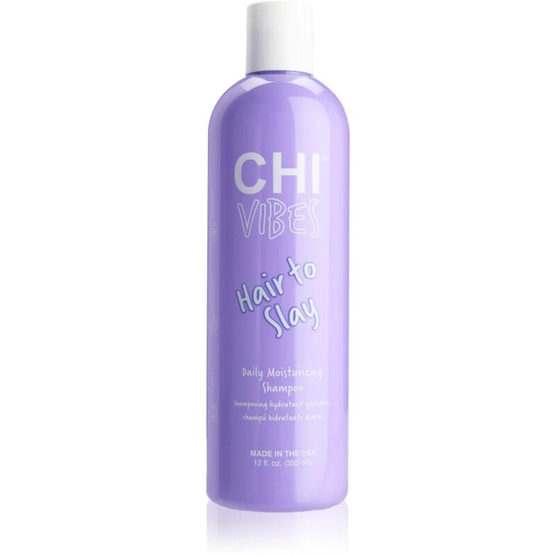CHI Vibes Hair To Slay Daily Moisturizing Shampoo hidratáló sampon a töredezett hajvégekre 355 ml