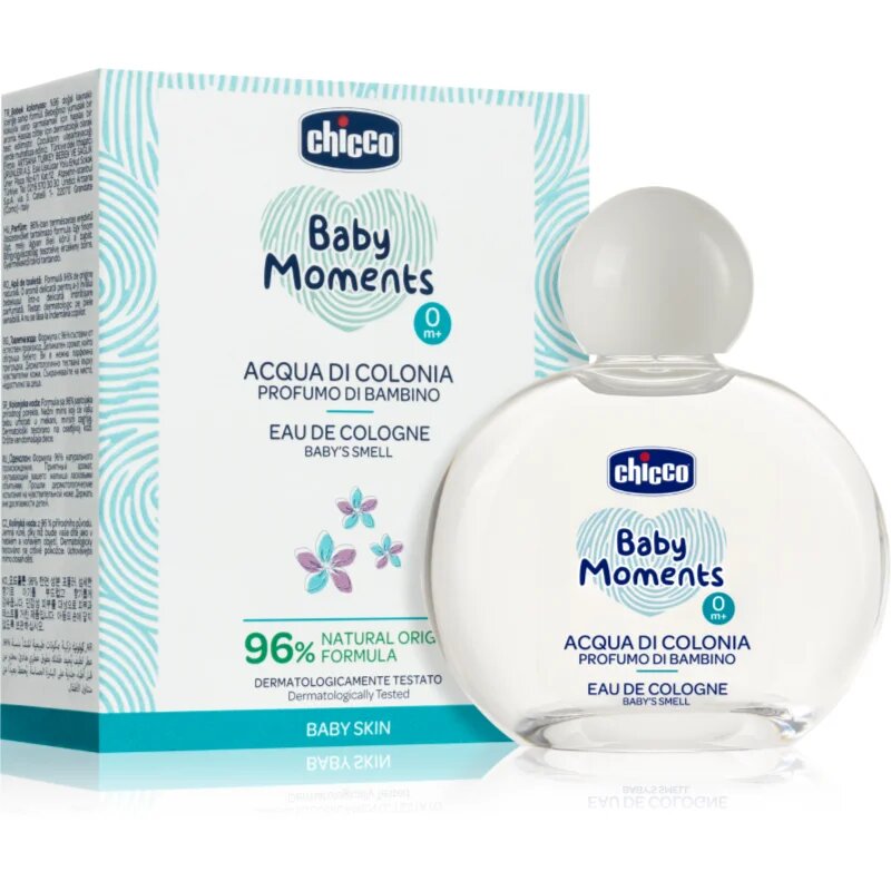 Chicco Baby Moments Baby Smell Eau de Cologne gyermekeknek születéstől kezdődően 100 ml