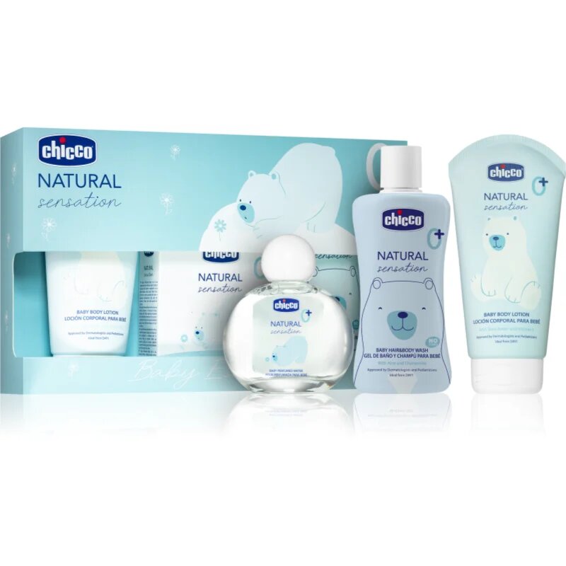 Chicco Natural Sensation Baby Essential ajándékszett gyermekeknek születéstől kezdődően 0+
