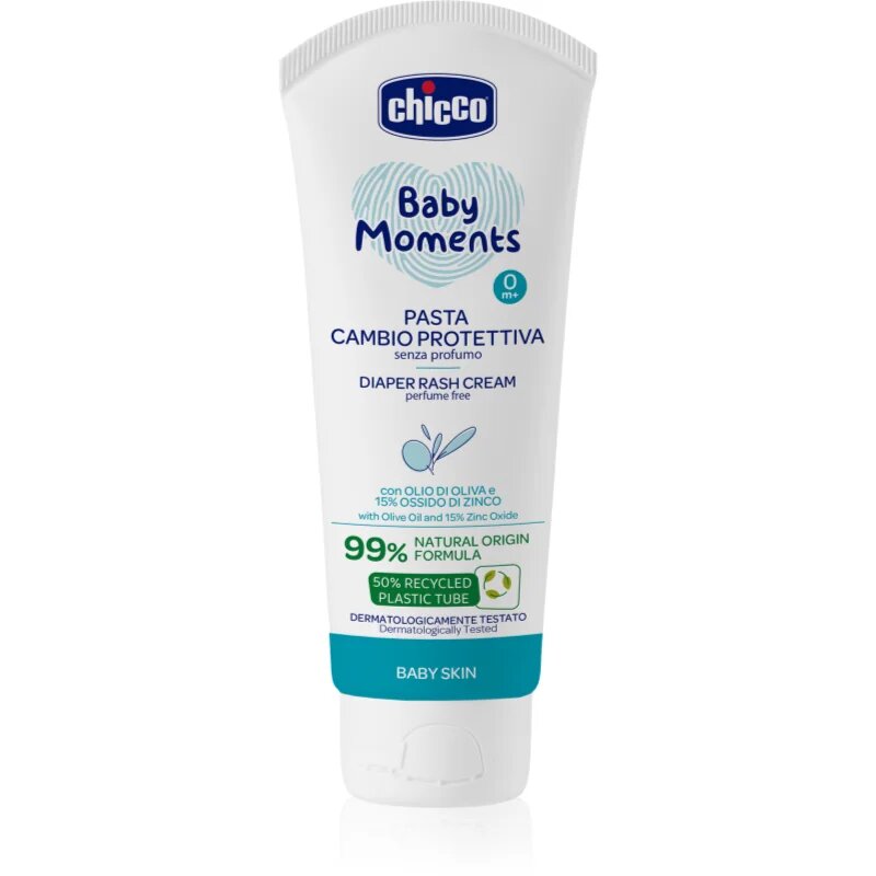 Chicco Protective Diaper Cream krém mindennapos babapopsi-ápoláshoz gyermekeknek születéstől kezdődően 100 ml