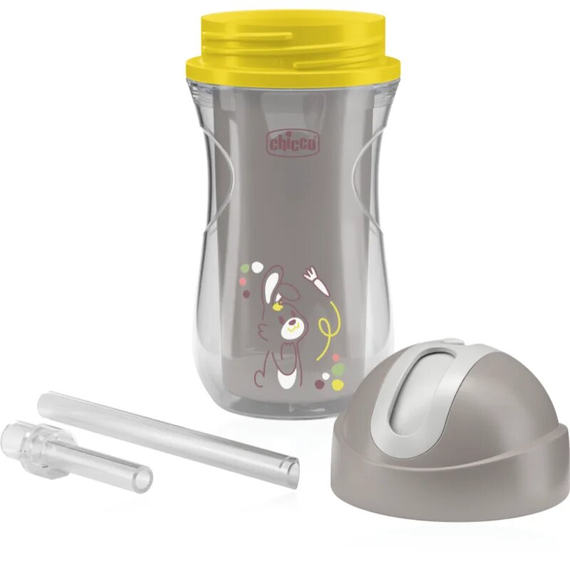 Chicco Sport Cup 14m+ bögre szívószállal Grey 266 ml