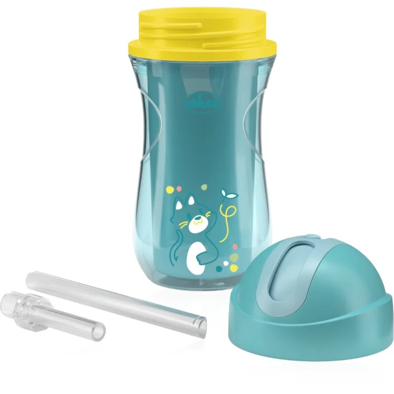 Chicco Sport Cup 14m+ bögre szívószállal Teal 266 ml