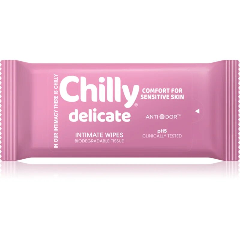 Chilly Delicate Intimate Wipes papírtörlők az intim higiéniához 12 db