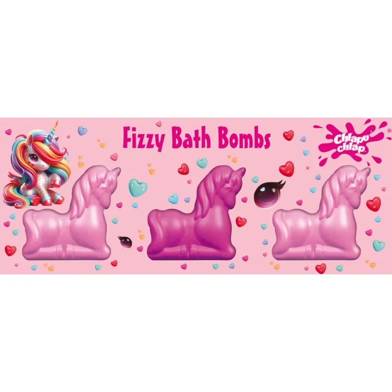 Chlapu Chlap Unicorn szénsavas fürdő golyók gyermekeknek 3x70 g