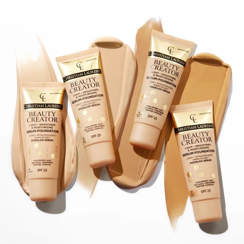 Christian Laurent Beauty Creator könnyű hidratáló alapozó SPF 25 árnyalat 05 Porcelain 30 ml