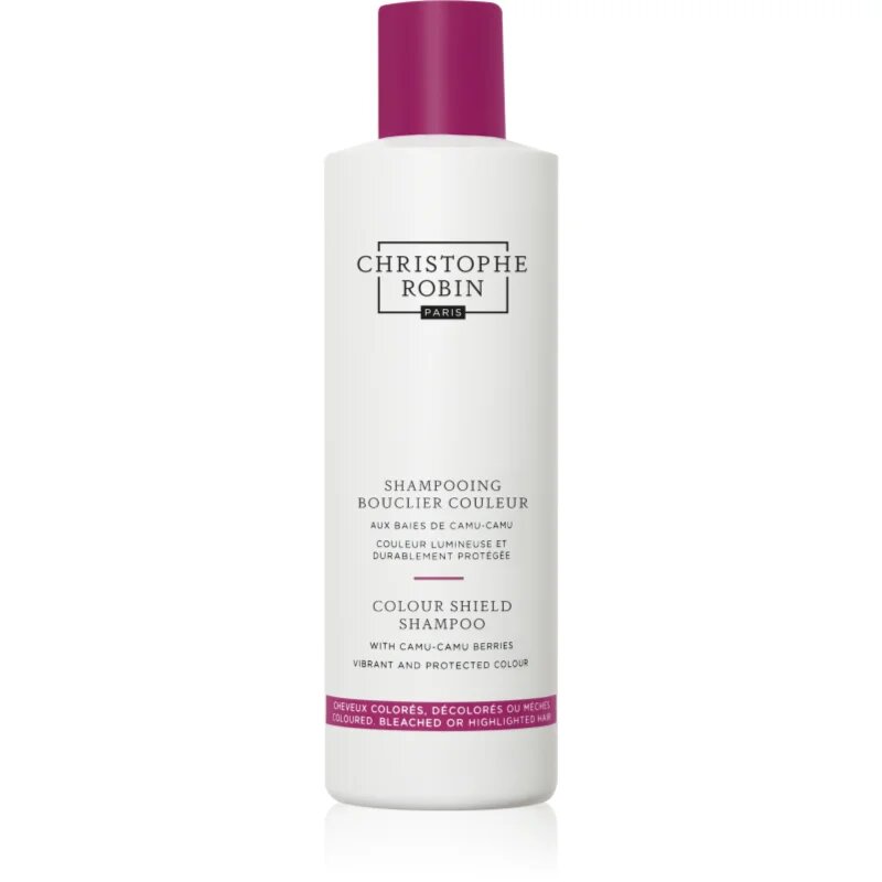 Christophe Robin Color Shield Shampoo with Camu-Camu Berries tápláló sampon festett vagy melírozott hajra 250 ml