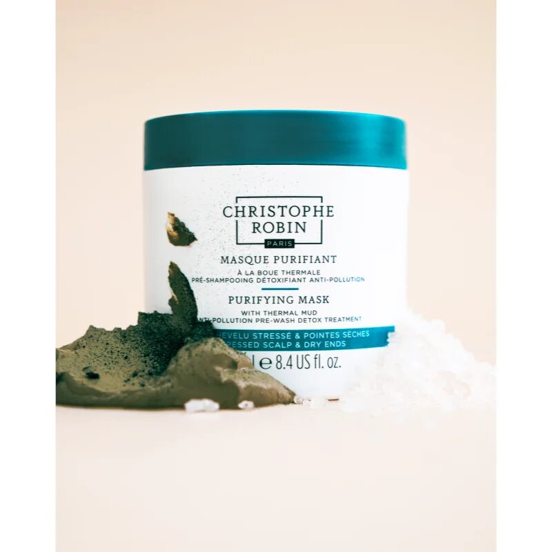 Christophe Robin Purifying Purifying Mask tisztító maszk szennyezett levegőnek kitett hajra 250 ml