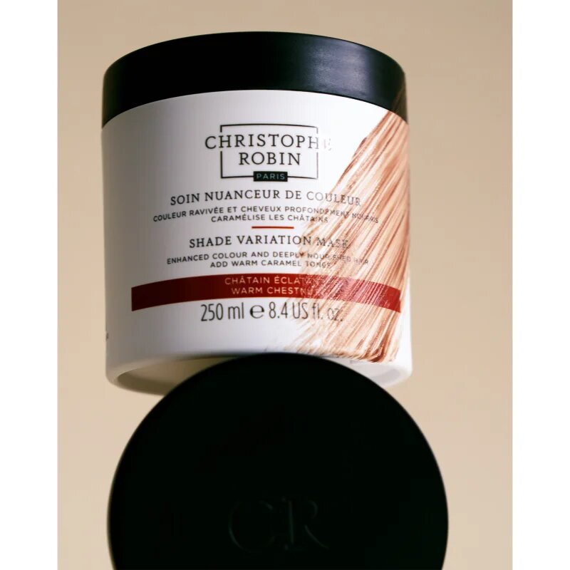 Christophe Robin Shade Variation Mask tápláló krémmaszk hajra árnyalat Warm Chesnut 250 ml