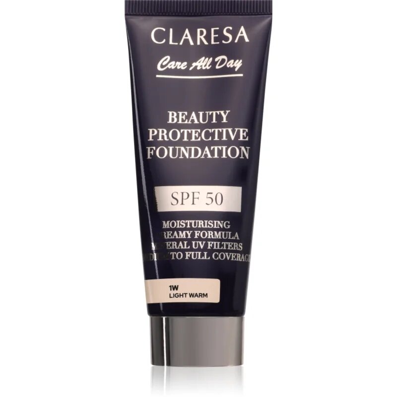 Claresa Care All Day Beauty Protective Foundation védő make-up SPF 50 árnyalat 1W Light Warm 30 ml