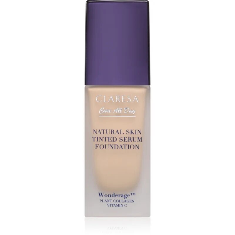 Claresa Care All Day Natural Skin Tinted Serum Foundation gyengéd tonizáló fluid természetes hatásért árnyalat 1W Light Warm 32 ml