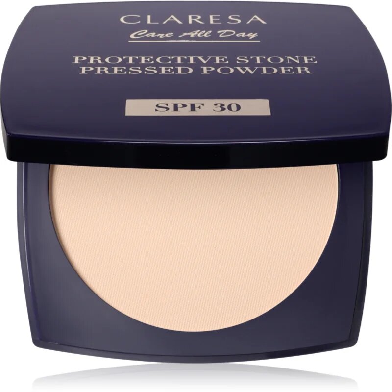 Claresa Care All Day Protective Stone Pressed Powder hosszan tartó fixáló púder SPF 30 árnyalat Universal 10 g