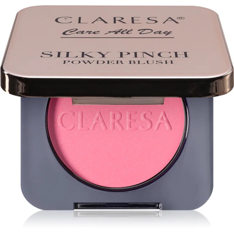 Claresa Care All Day Silky Pinch Powder Blush kompakt arcpirosító a hosszan tartó hatásért 02 Lumi Pink 2 g