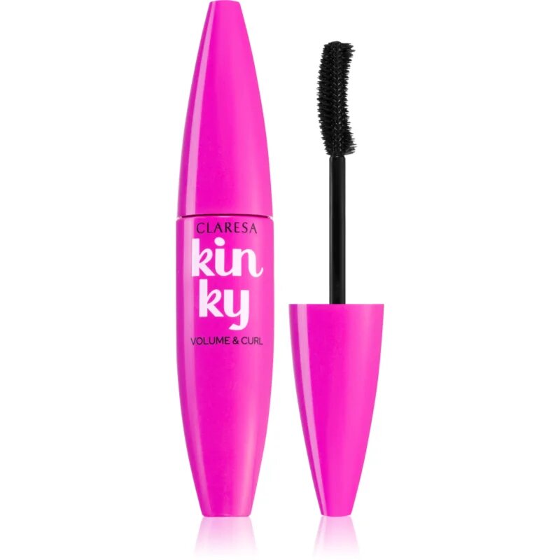 Claresa Kinky dúsító és göndörítő szempillaspirál árnyalat 01 Deep Black 10 g