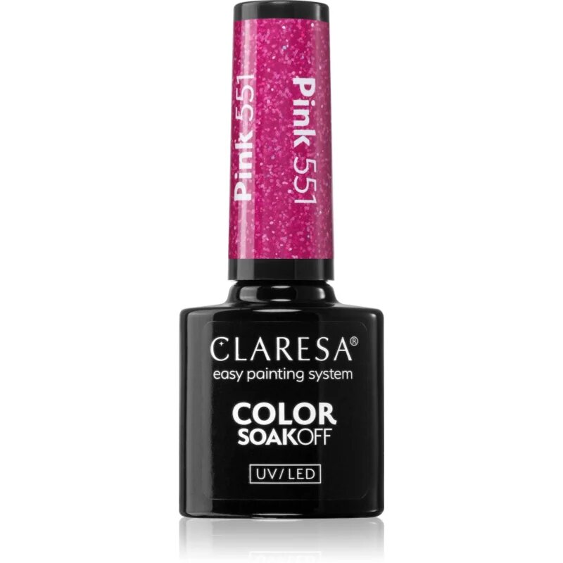 Claresa SoakOff UV/LED Color Balloon Journey géles körömlakk árnyalat Pink 551 5 g