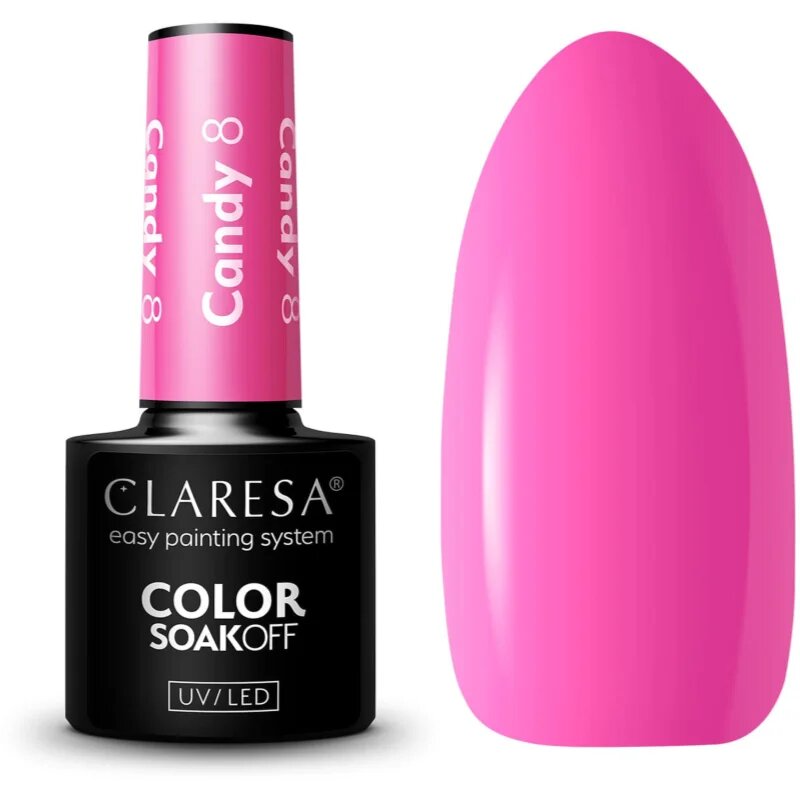 Claresa SoakOff UV/LED Color Candy géles körömlakk árnyalat 8 5 g