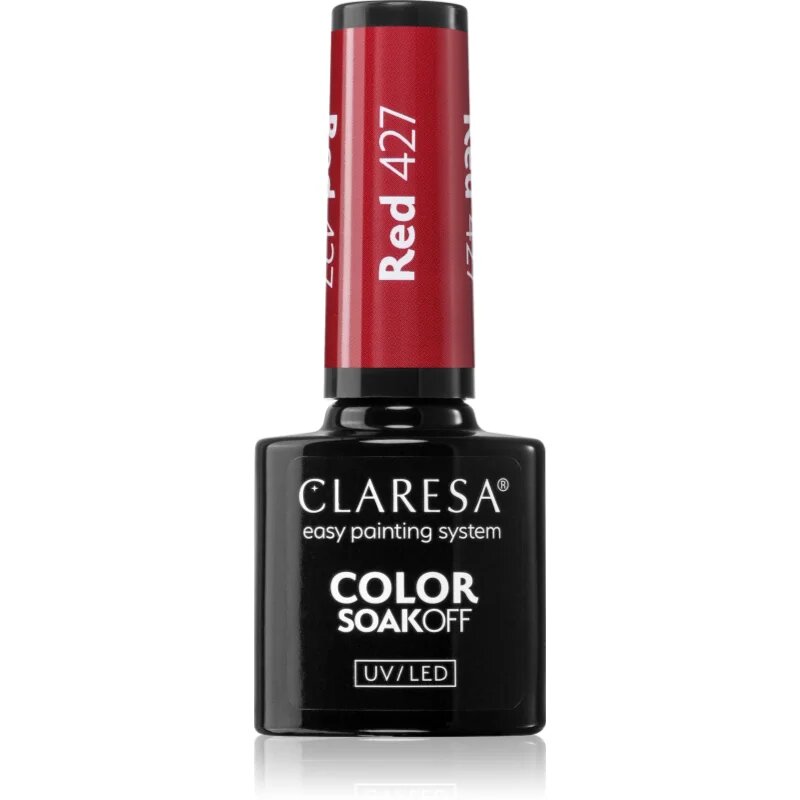 Claresa SoakOff UV/LED Color Fun Fair géles körömlakk árnyalat Red 427 5 g