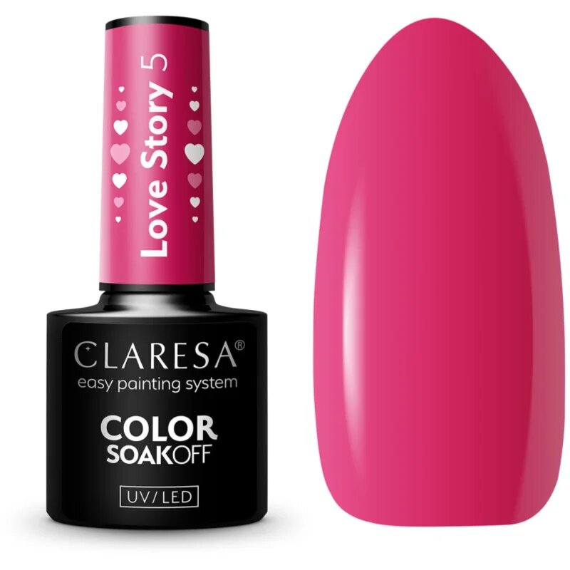 Claresa SoakOff UV/LED Color Love Story géles körömlakk árnyalat 5 5 g