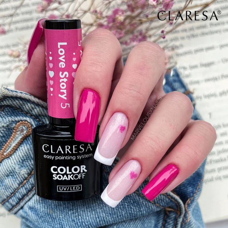 Claresa SoakOff UV/LED Color Love Story géles körömlakk árnyalat 5 5 g