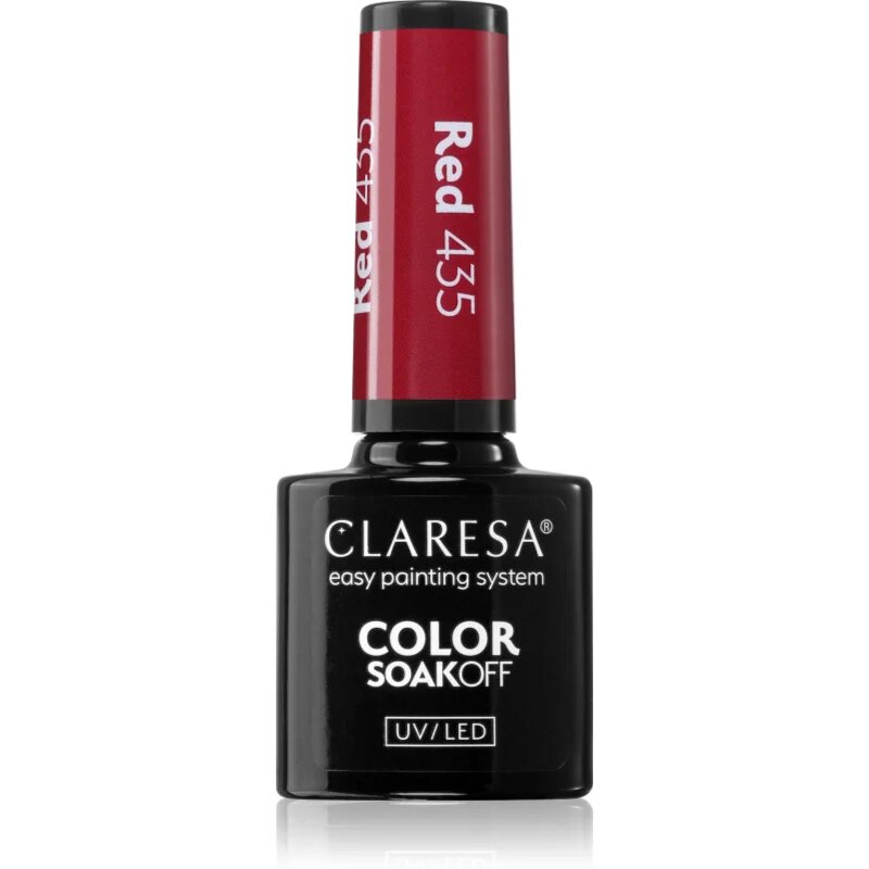Claresa SoakOff UV/LED Color Warm Feelings géles körömlakk árnyalat Red 435 5 g