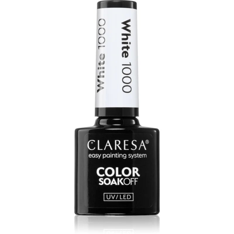 Claresa SoakOff UV/LED Color White géles körömlakk árnyalat 1000 5 g