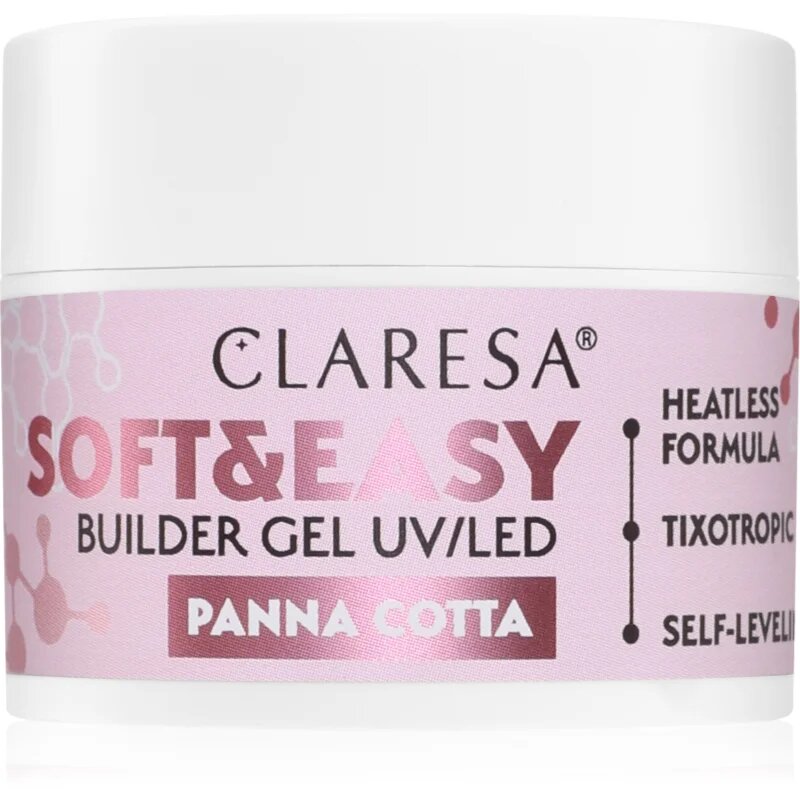 Claresa Soft&Easy Builder Gel alaplakk körmökre árnyalat Panna Cotta 12 g