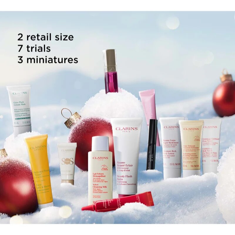 Clarins Advent Calendar 12 Holiday Season ádventi naptár