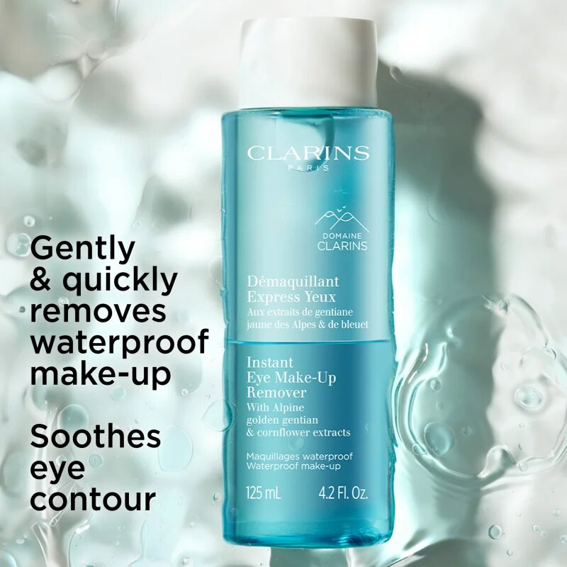 Clarins Cleansing Instant Eye Make-Up Remover kétfázisú szemfestéklemosó érzékeny szemre 125 ml