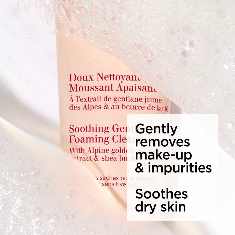 Clarins Cleansing Soothing Gentle Foaming Cleanser gyengéd arctisztító hab nyugtató hatással 125 ml