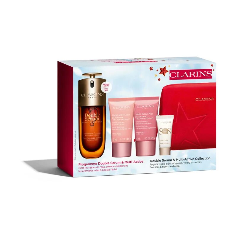 Clarins Double Serum & Multi-Active Collection ajándékszett a fiatalos kinézetért Luminosity