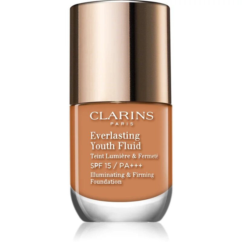Clarins Everlasting Youth Fluid Foundation élénkítő make-up SPF 15 árnyalat 112 Amber 30 ml