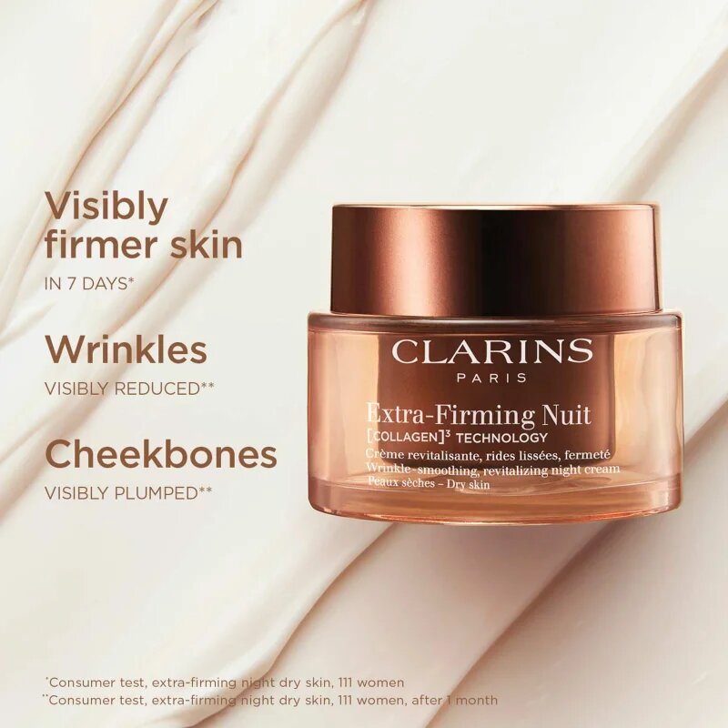 Clarins Extra-Firming Night Cream Refill éjszakai liftinges krém ráncok ellen száraz bőrre refill 50 ml