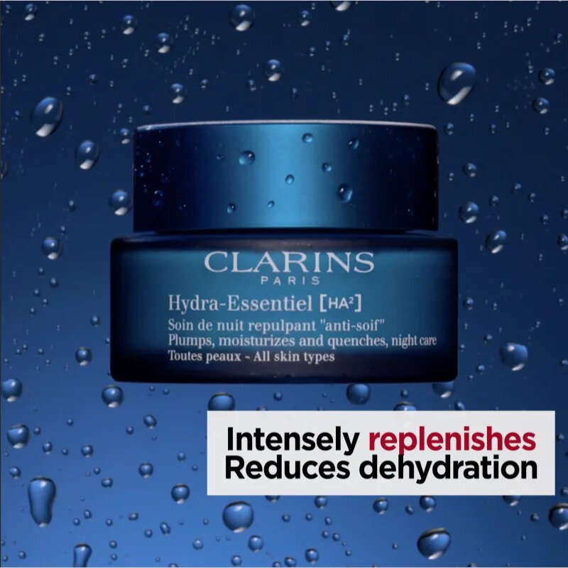 Clarins Hydra-Essentiel [HA²] Night Cream éjszakai hidratáló krém hialuronsavval 50 ml