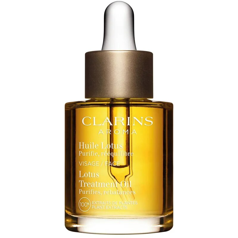 Clarins Lotus Treatment Oil kisimító hatású regeneráló olaj Nappali és éjjeli ápolás 30 ml