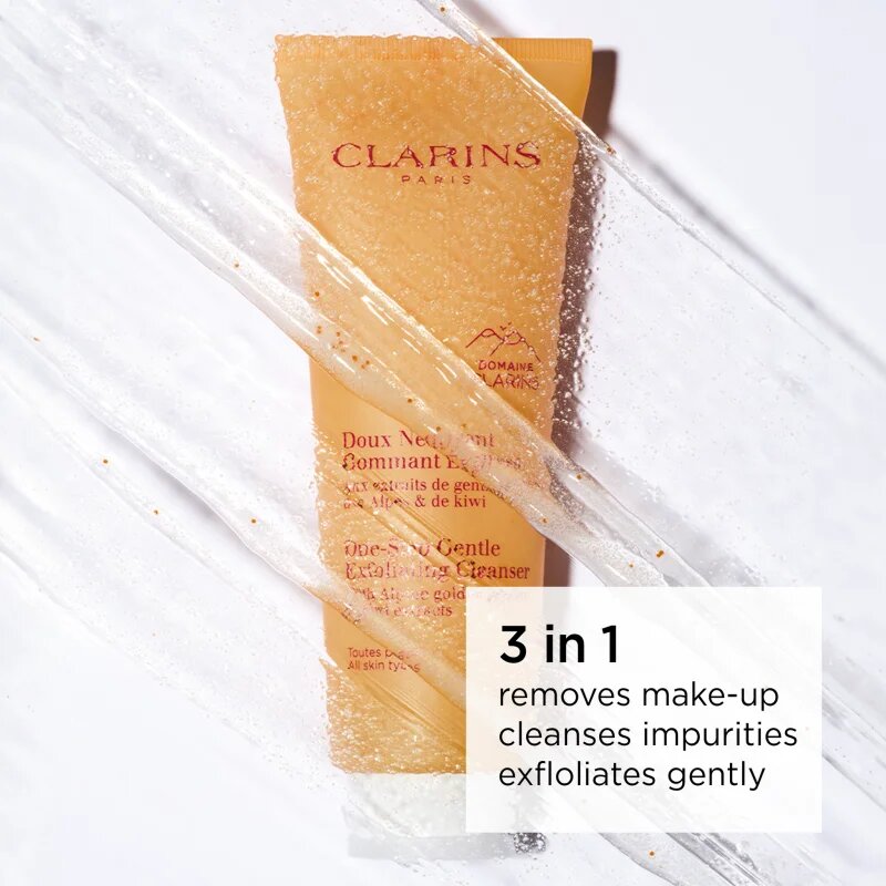 Clarins One Step Gentle Exfoliating Cleanser gyengéd hámlasztó gél minden bőrtípusra 125 ml