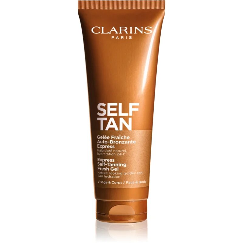 Clarins Self Tan Express Self-Tanning Fresh Gel önbarnító zselé hidratáló hatással 125 ml