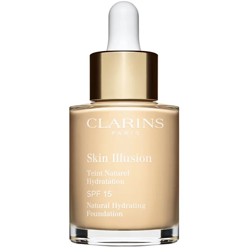 Clarins Skin Illusion Natural Hydrating Foundation világosító hidratáló make-up SPF 15 árnyalat 100.5W Cream 30 ml