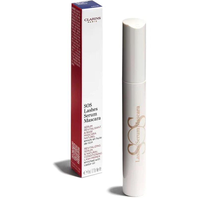 Clarins SOS Lashes Serum Mascara tápláló szempillaspirál a dúsabb és hosszabb pillákért 8 ml