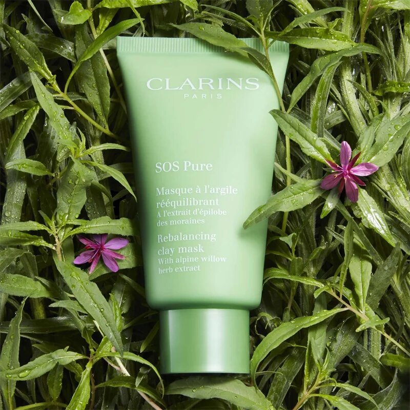 Clarins SOS Pure Rebalancing Clay Mask agyagos maszk kombinált és zsíros bőrre 75 ml