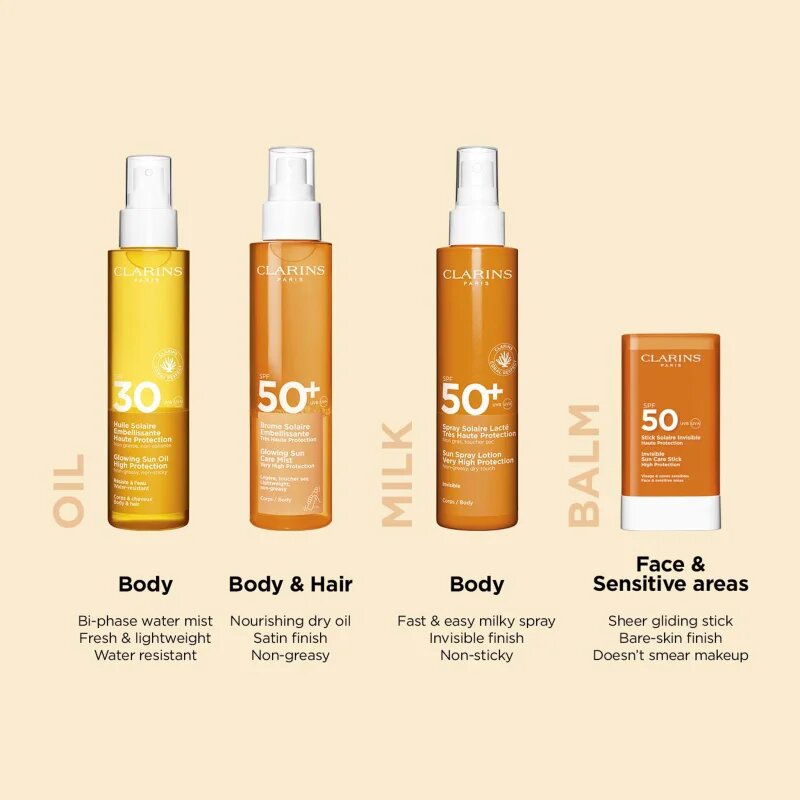 Clarins Sun Body Mist SPF50+ napvédő permet testre SPF 50+ 150 ml