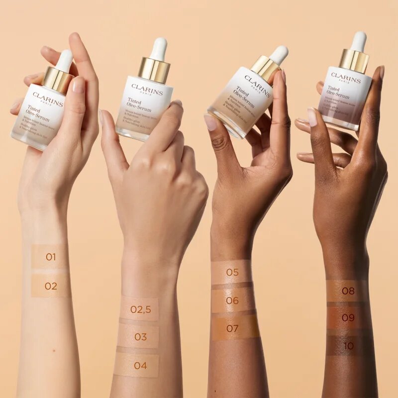 Clarins Tinted Oleo-Serum olajos szérum egységesíti a bőrszín tónusait árnyalat 04 30 ml