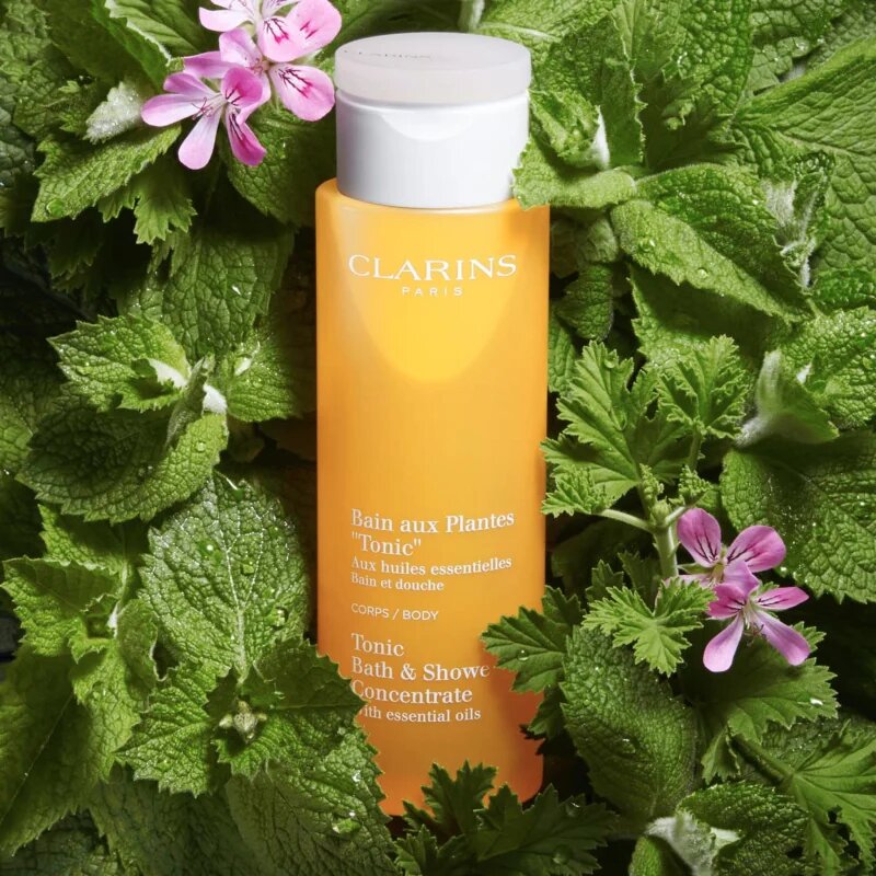 Clarins Tonic Bath & Shower Concentrate tusoló- és fürdőgél esszenciális olajokkal 200 ml