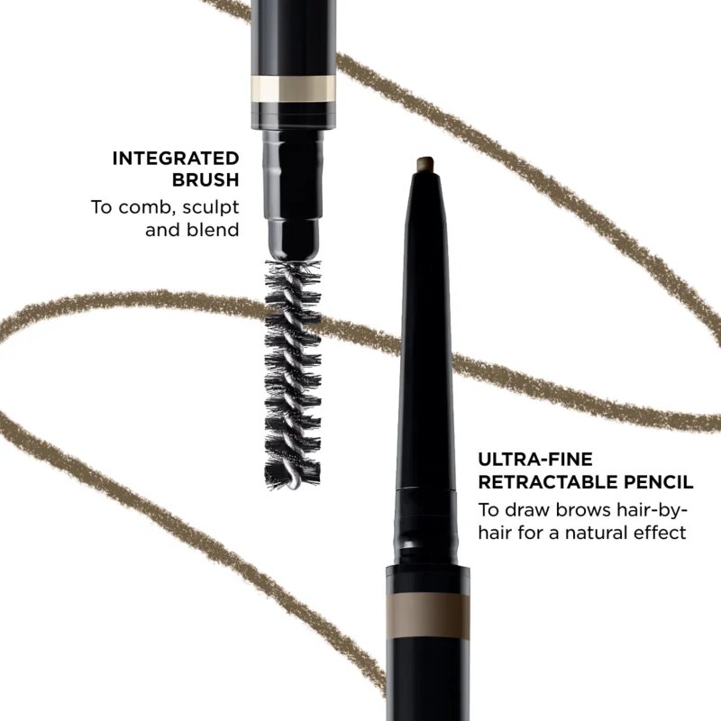 Clarins Wonder Define Eyebrow Pencil szemöldök ceruza ecsettel árnyalat 02 cool brown 0.06 g