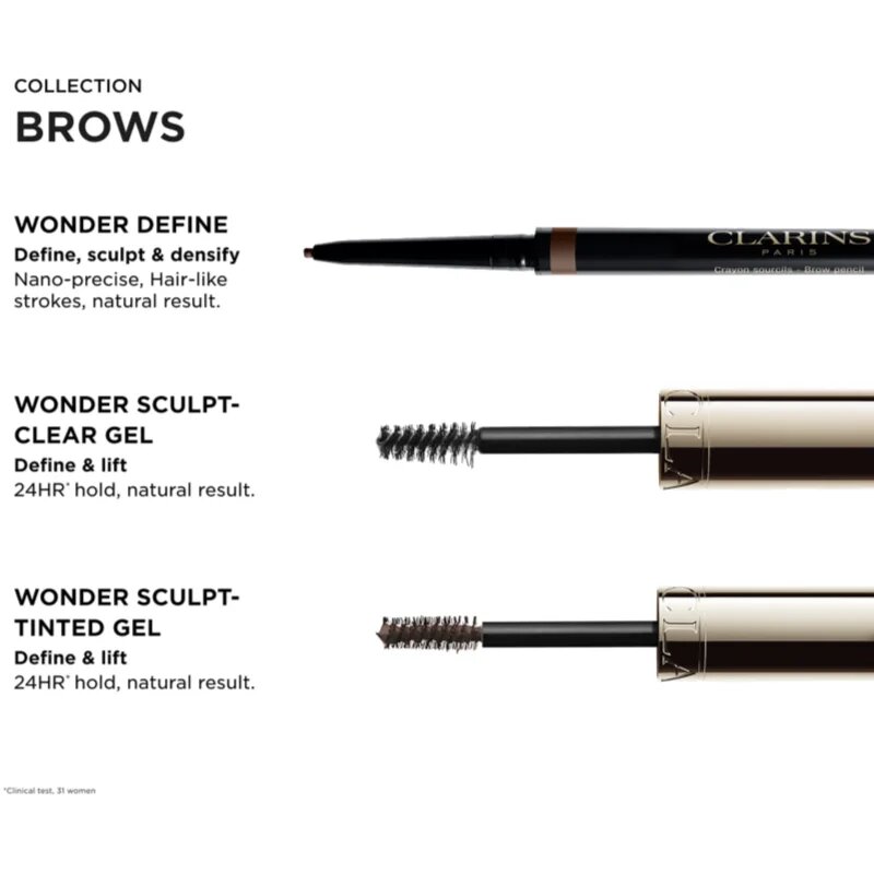 Clarins Wonder Sculp Eyebrow Gel szemöldökzselé árnyalat 00 clear 5 ml
