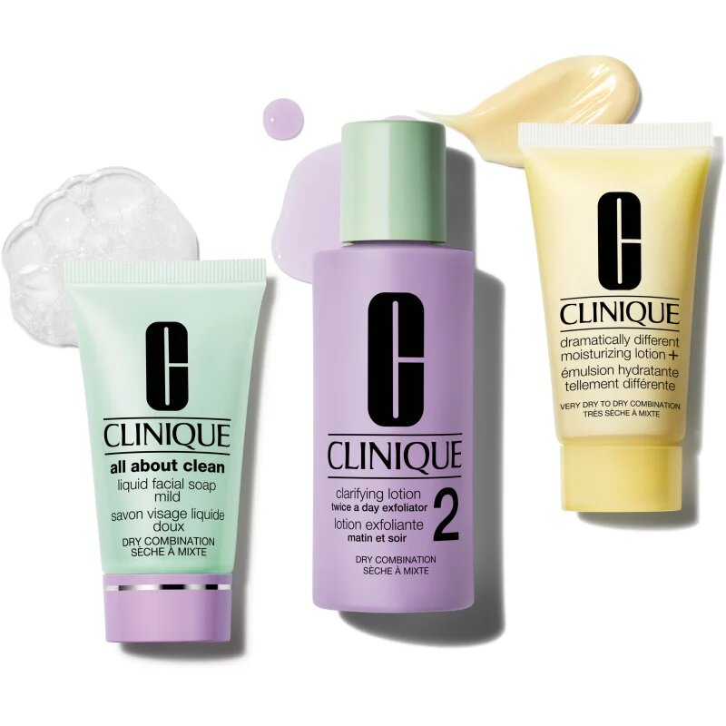 Clinique 3 Steps Skin Care Kit Skin Type 2 ajándékszett a bőr tökéletes tisztításához